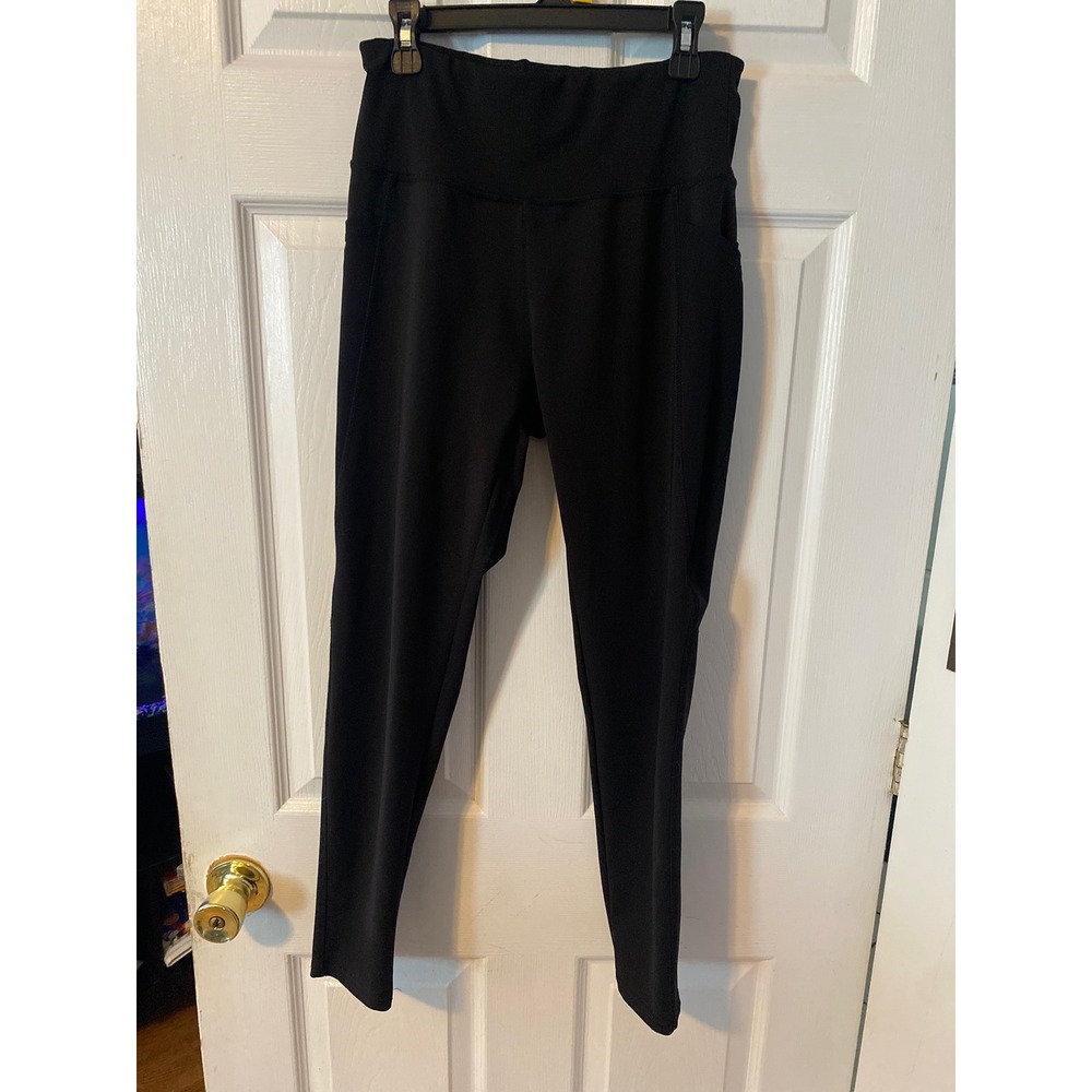Maurice Olivia Black High Waisted Active Leggings with‎ Pockets Size Medium